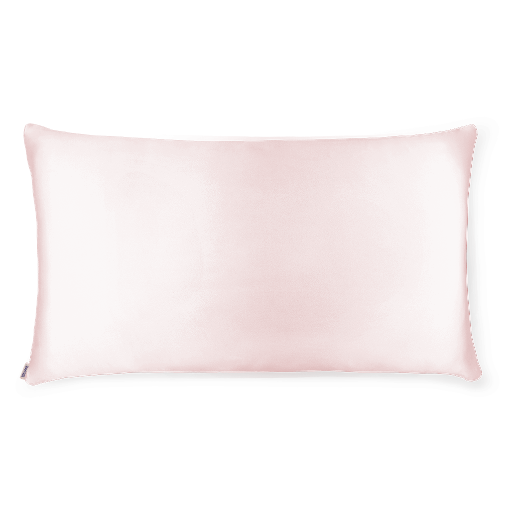 Pink Silk Pillowcase - King Size - Zippered