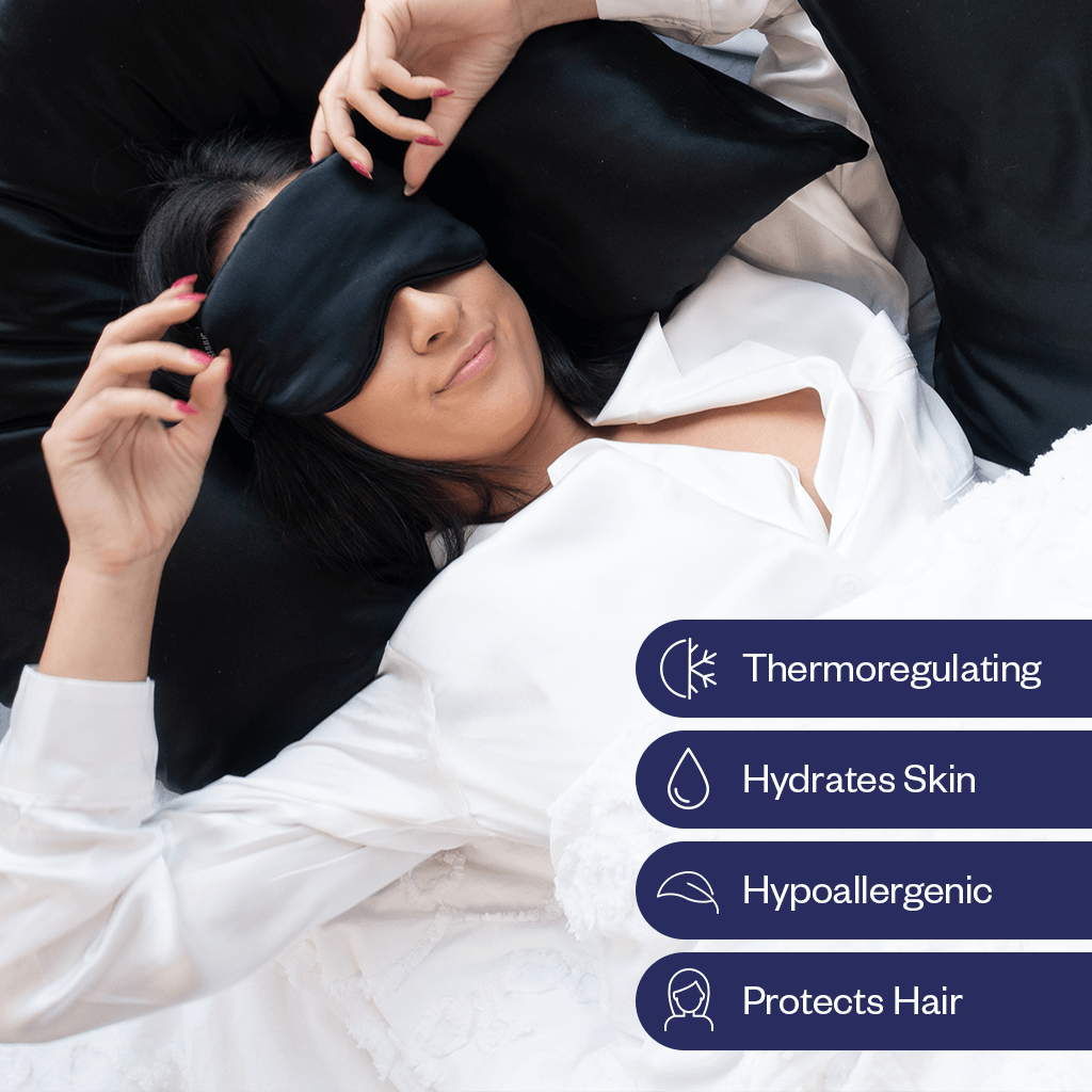 Black king top size pillowcases