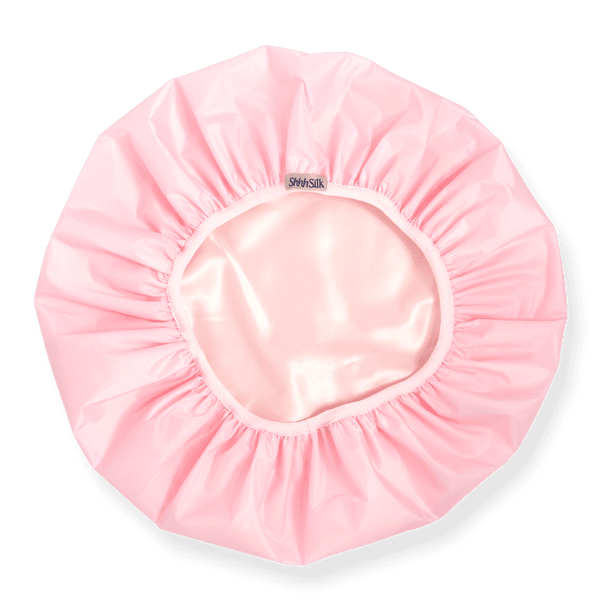 Pink Silk Lined Shower Cap Shhh Silk